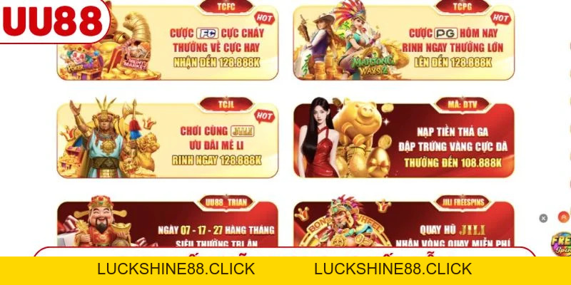 Khuyến Mãi UU88 - 3 Ưu Đãi Bom Tấn Không Thể Bỏ Lỡ